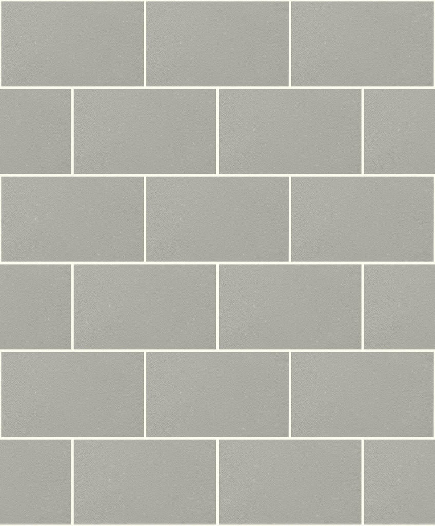 Brewster Home Fashions Neale Light Grey Subway Tile Wallpaper