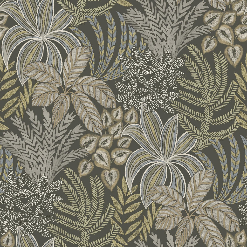 A-Street Prints Sumner Brown Woodland Botanical Wallpaper