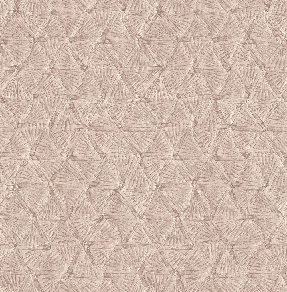 A-Street Prints Wright Textured Triangle Rose Gold Wallpaper