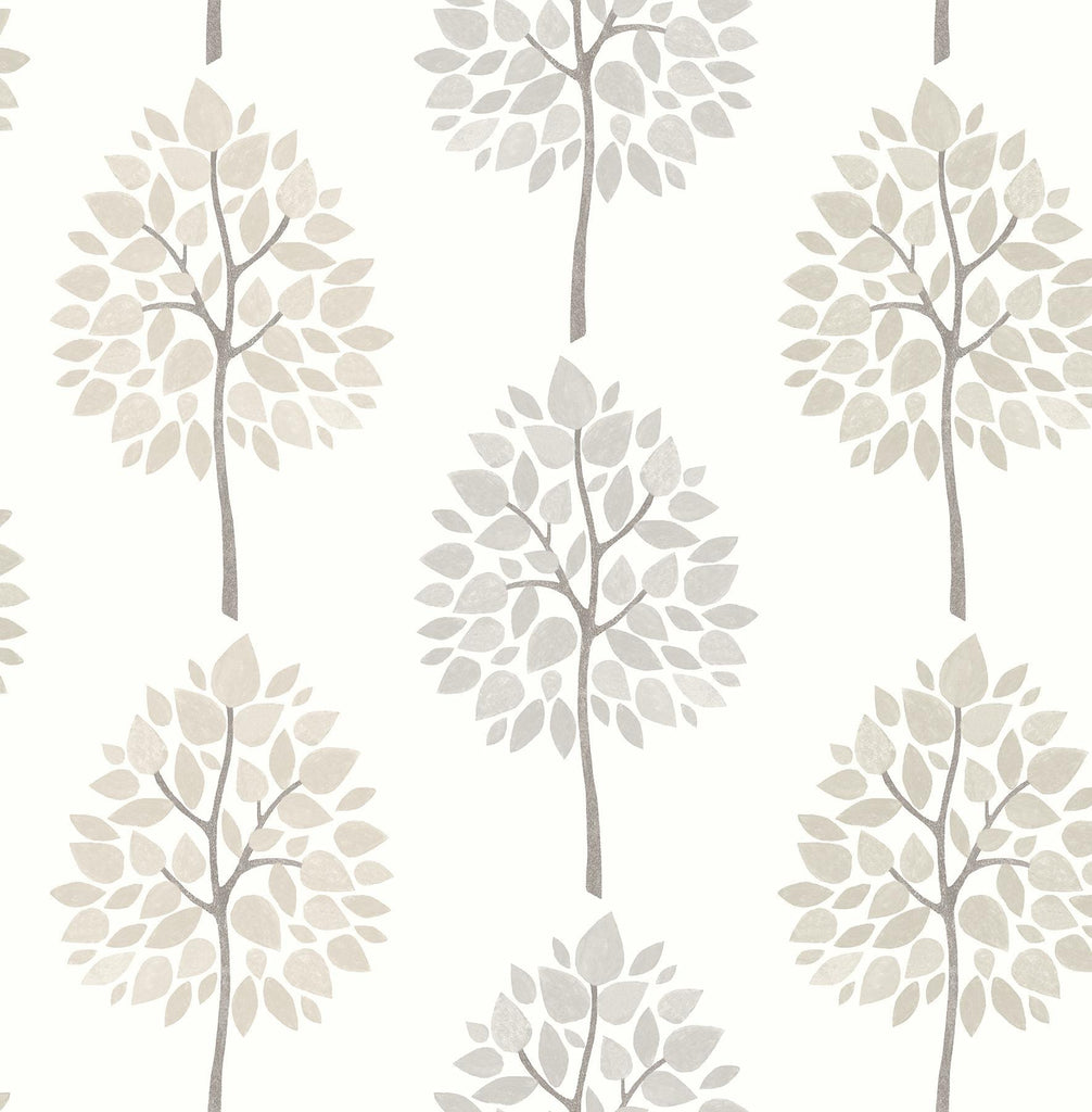 Brewster Home Fashions Tsai Grey Tree Wallpaper