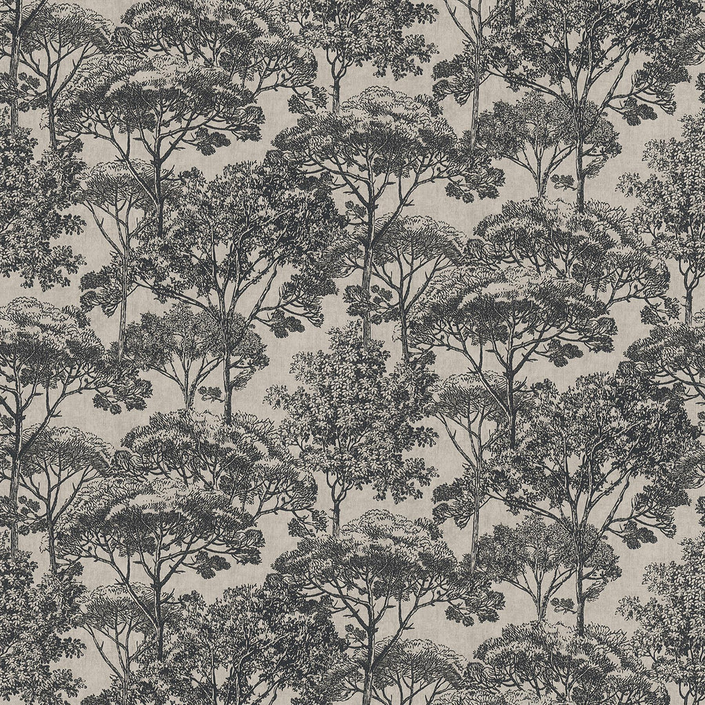 Brewster Home Fashions Teatro Black Trees Wallpaper