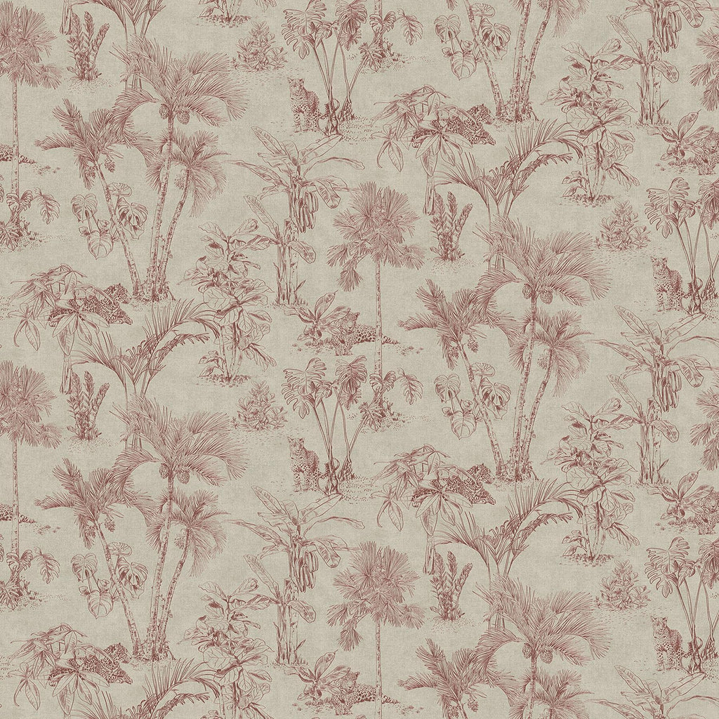 Brewster Home Fashions Zapata Merlot Tropical Jungle Wallpaper