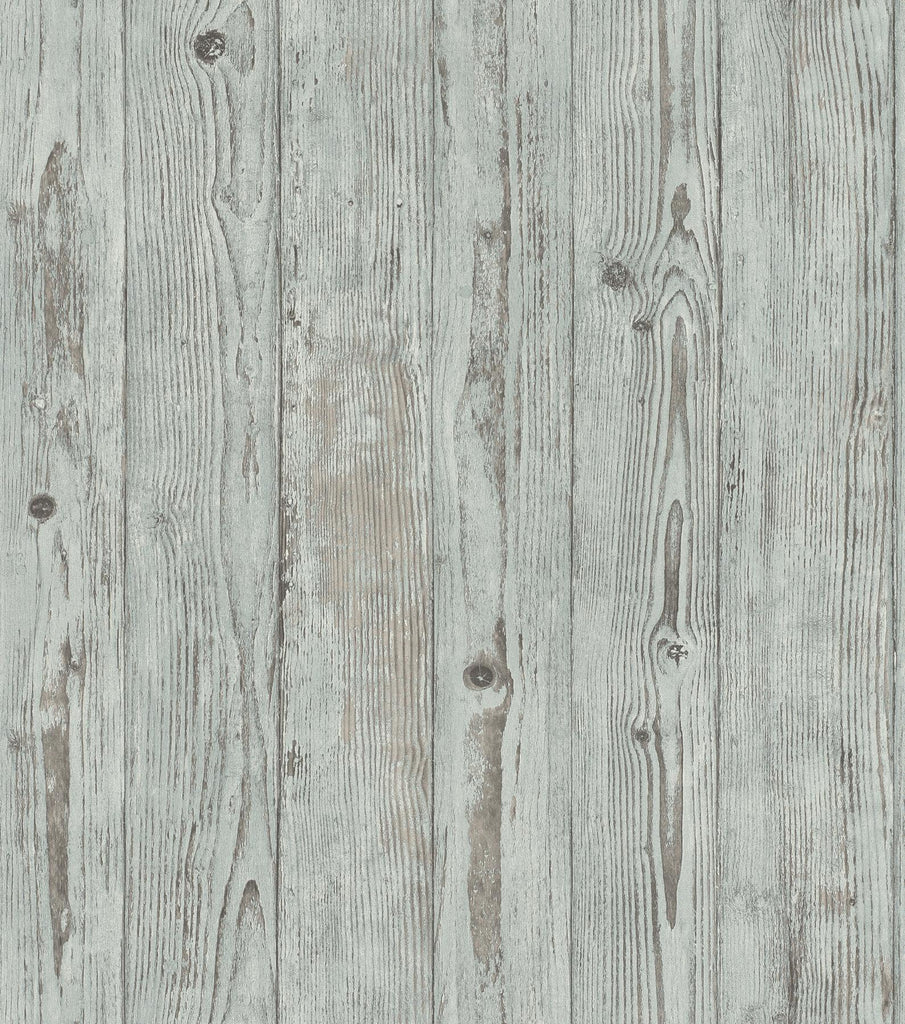 Brewster Home Fashions Albright Weathered Oak Panels Light Blue Wallpaper