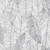 Brewster Home Fashions Esta Home Design Department Thuy Banana Leaves Grey Wallpaper