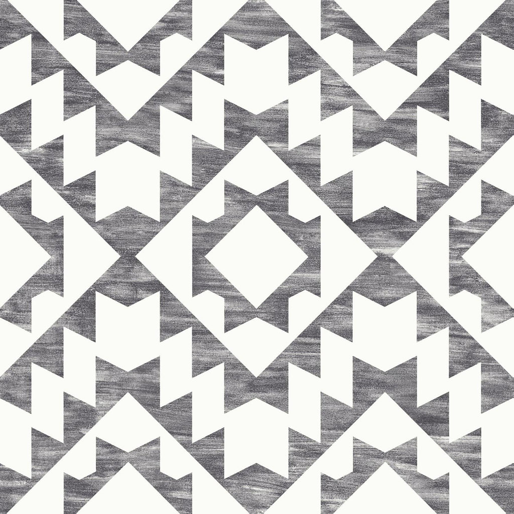 Brewster Home Fashions Fantine Geometric Black Wallpaper