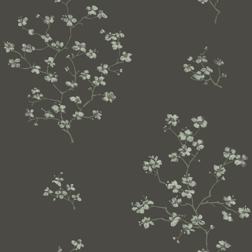 Brewster Home Fashions Morrible Black Floral Wallpaper