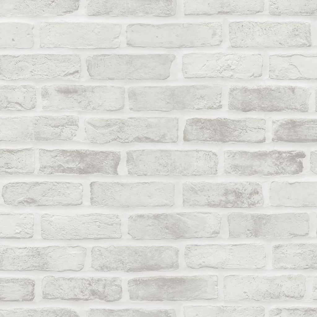 Brewster Home Fashions Burnham Brick Wall Grey Wallpaper