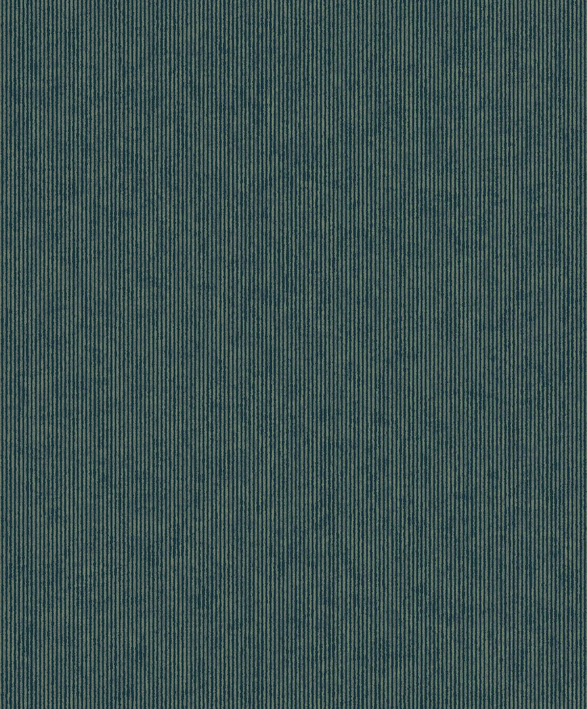 Brewster Home Fashions Leonardo Teal Flock Stripe Wallpaper