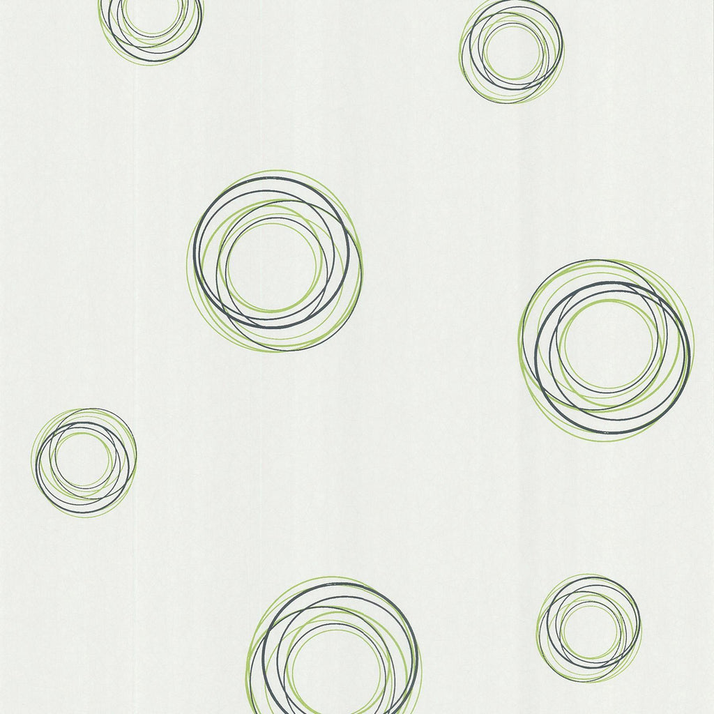 Brewster Home Fashions Fleming Green Geo Swirl Wallpaper