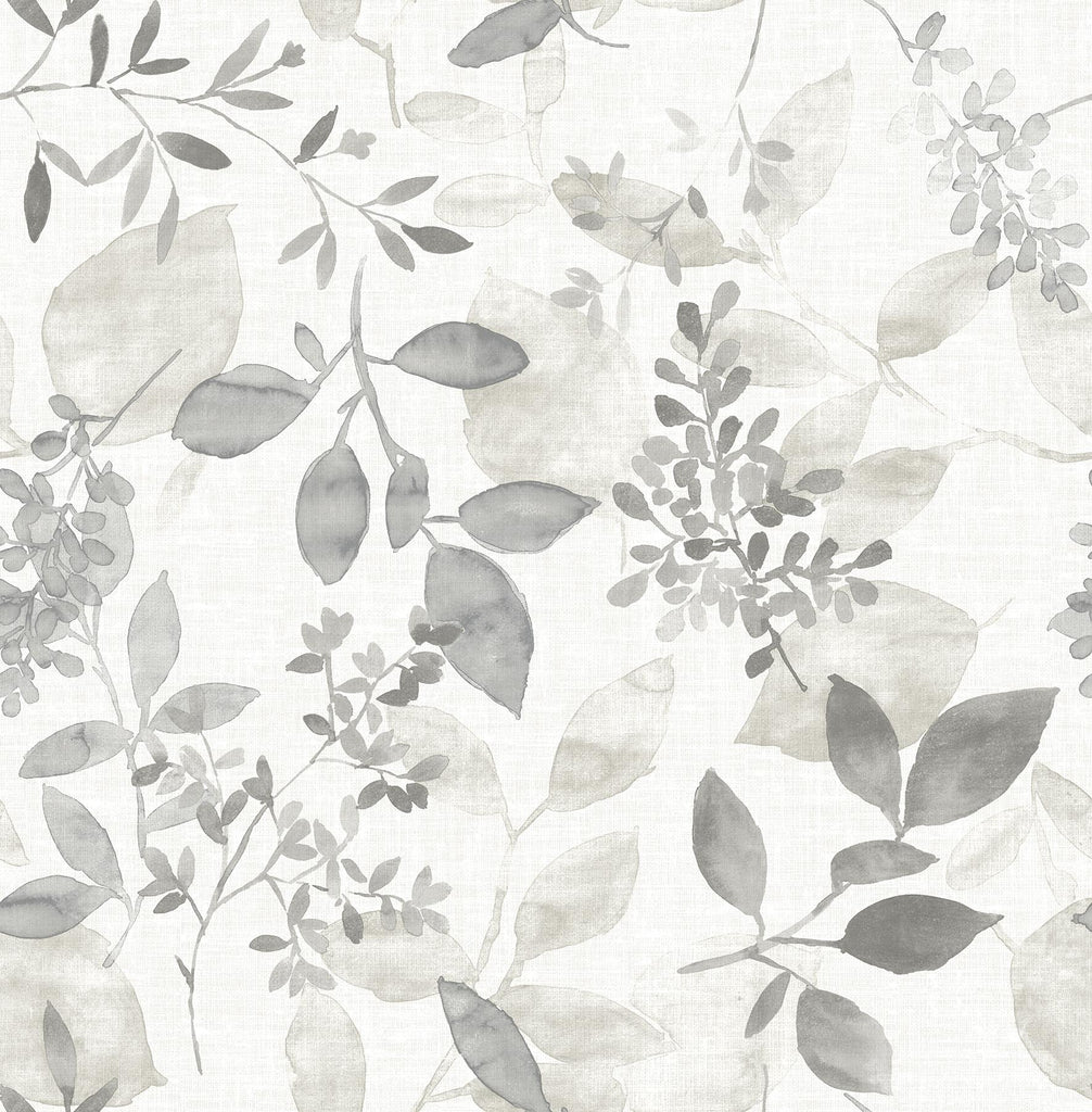 Brewster Home Fashions Breezy Peel & Stick Grey Wallpaper