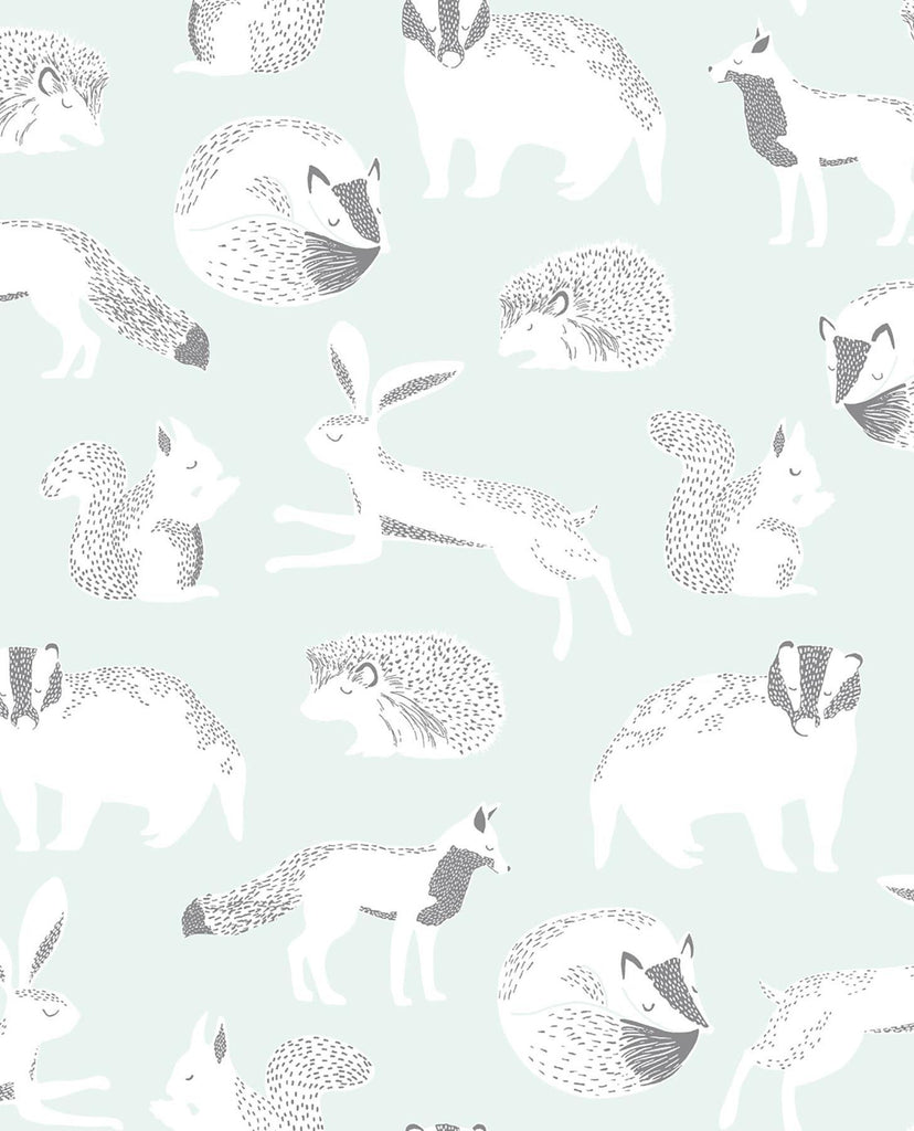 Brewster Home Fashions Mickel Off-White Animals Wallpaper