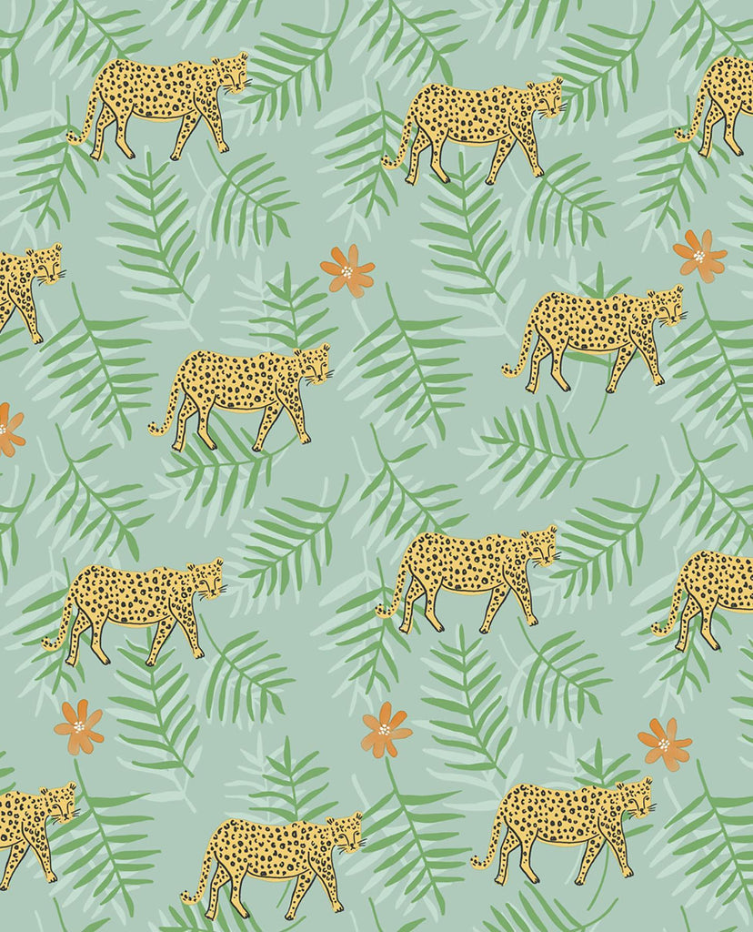 Brewster Home Fashions Exempel Green Cheetah Wallpaper