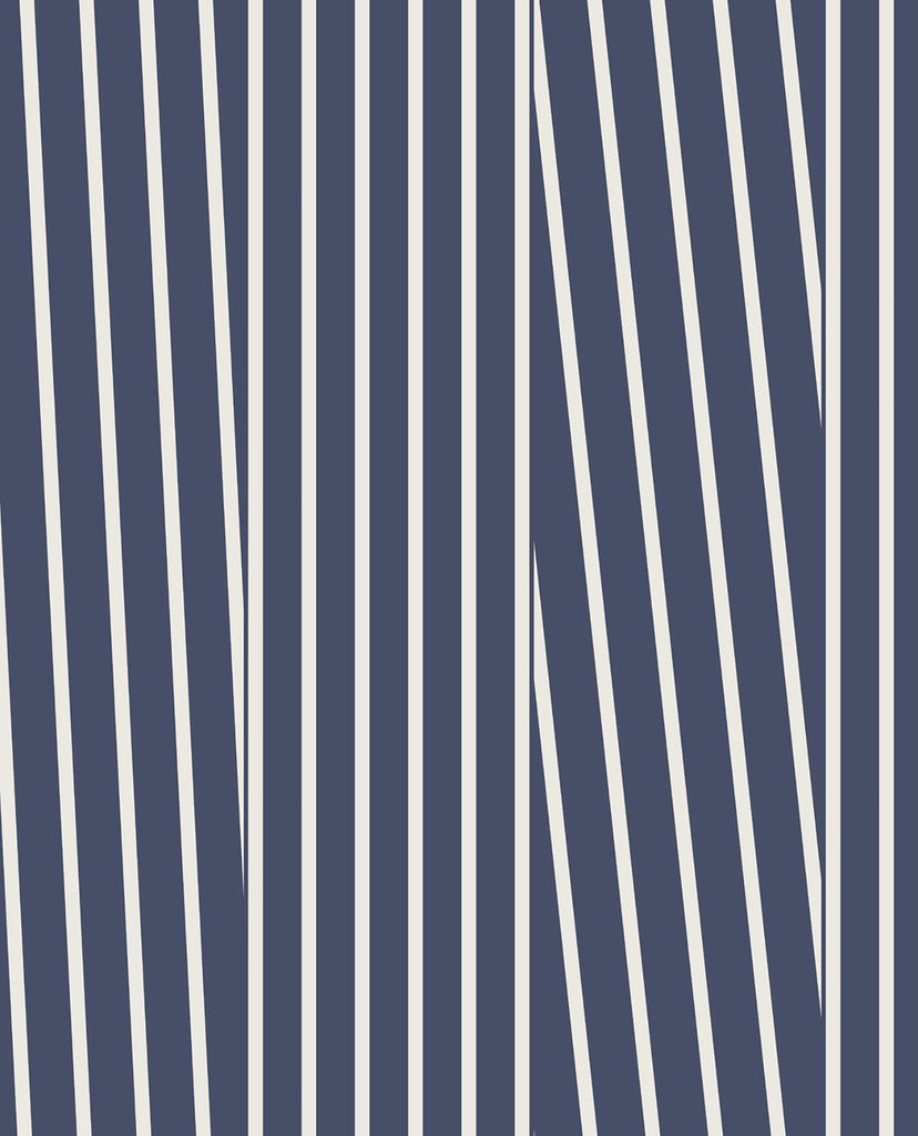 Brewster Home Fashions Maryam Modern Stripe Navy Wallpaper