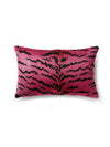 Scalamandre Tigre Lumbar 14 X 22 - Reds & Black Pillow