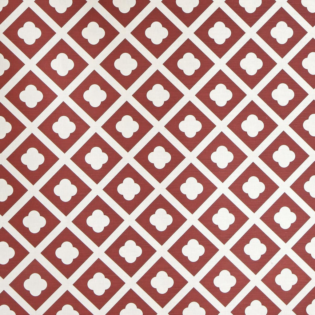 Lee Jofa Jardin Dark Rust On Ecru Fabric