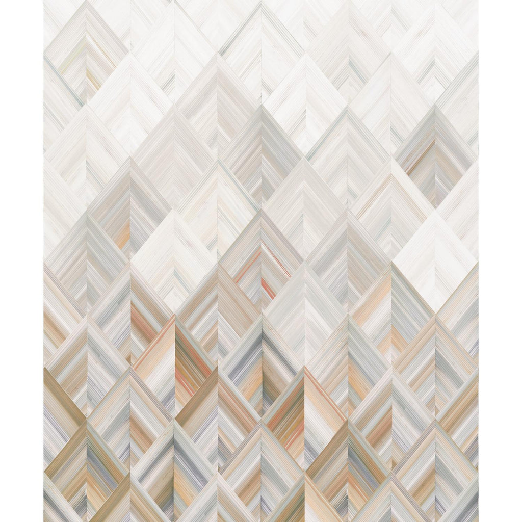 York Diamond Parquet Mural Orange/Beige Wallpaper