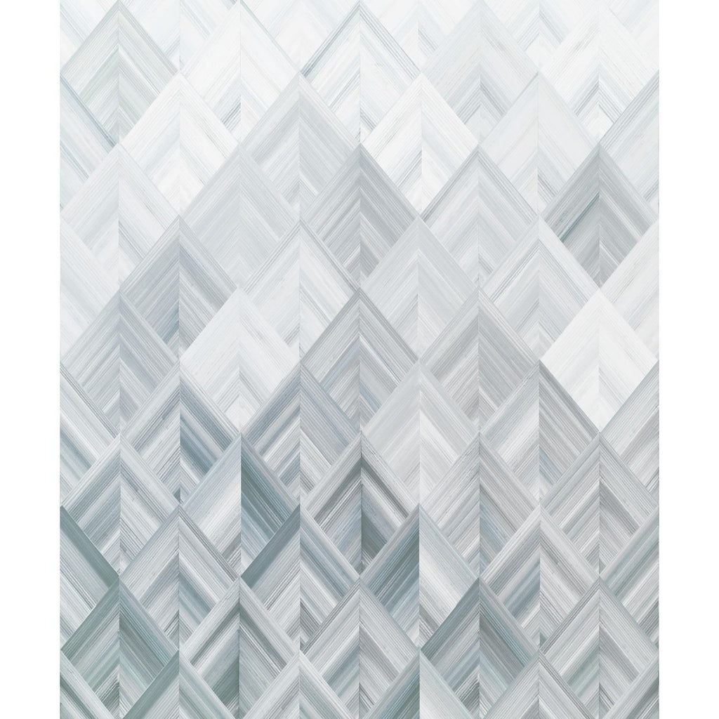 York Diamond Parquet Mural Blue Wallpaper