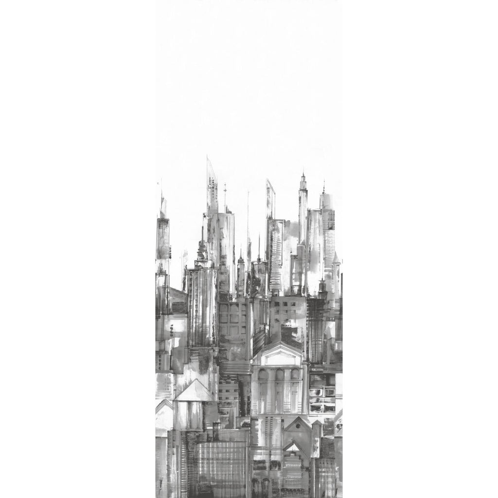 York Cityscape Mural Black Wallpaper