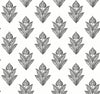 York Lotus Motif Black/White Wallpaper