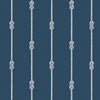 Borastapeter Knot Stripe Navy Wallpaper