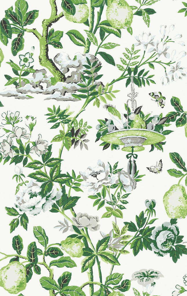 Brewster Home Fashions Shantung Garden Scalamandre Self Adhesive Verdance Wallpaper