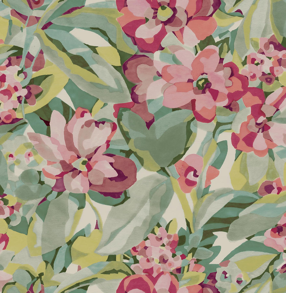 Brewster Home Fashions Wine Belles Fleurs Peel & Stick Wallpaper