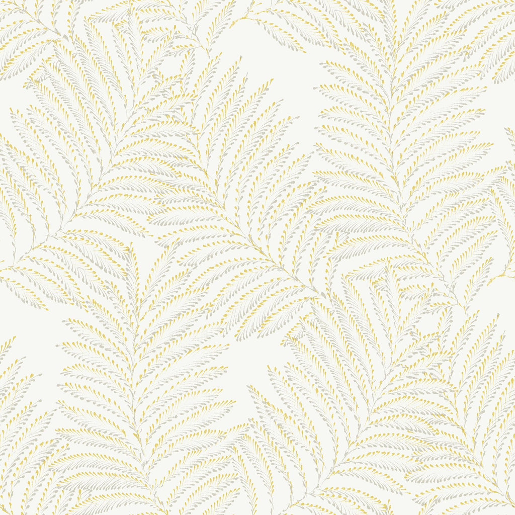 A-Street Prints Finnley Yellow Inked Fern Wallpaper