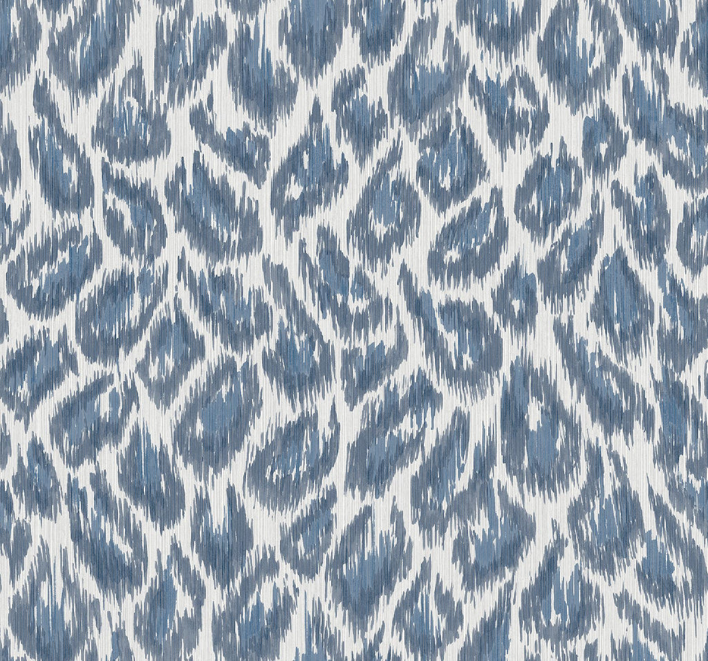 A-Street Prints Electra Leopard Spot String Blue Wallpaper