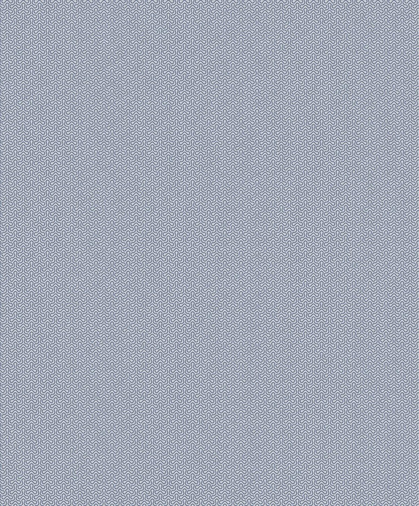 Seabrook Spiro Geometric Blue Wallpaper