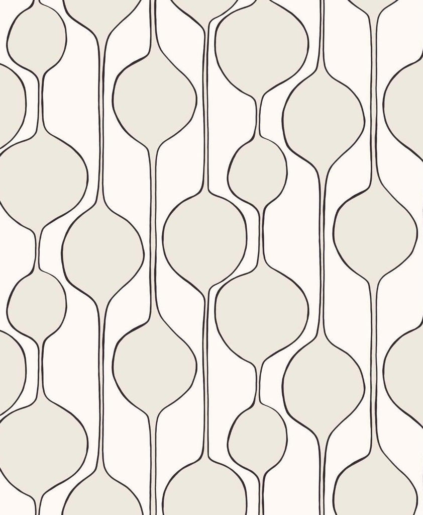 Seabrook Minimalist Geometric Marshmallow Wallpaper