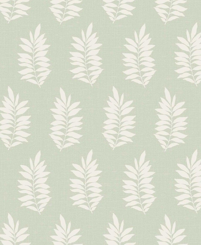 Seabrook Pinnate Silhouette Sage Wallpaper