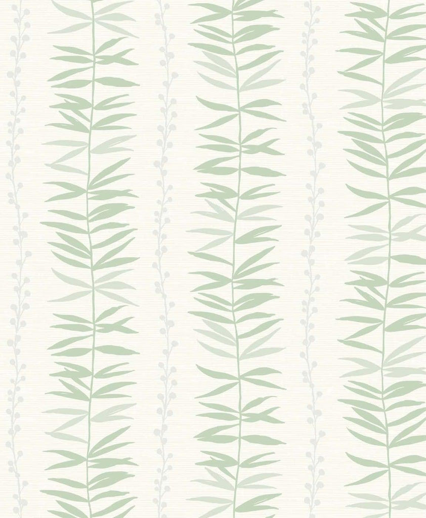 Seabrook Summer Garland Green Wallpaper