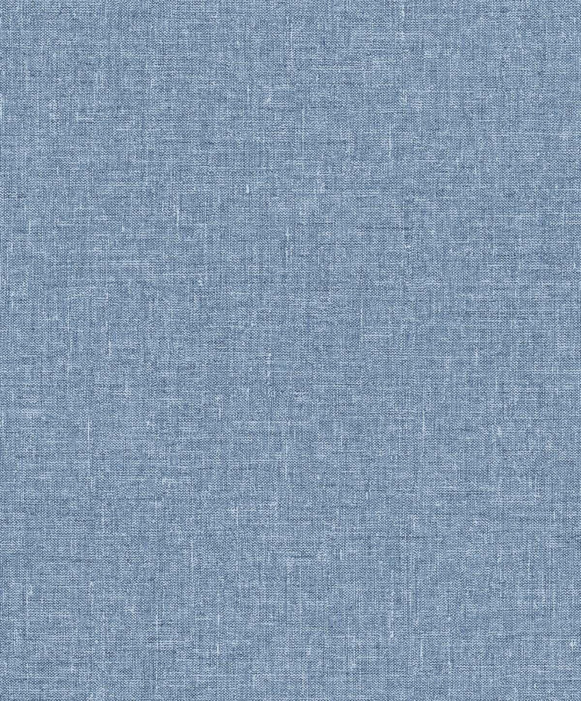 Seabrook Soft Linen Blue Wallpaper