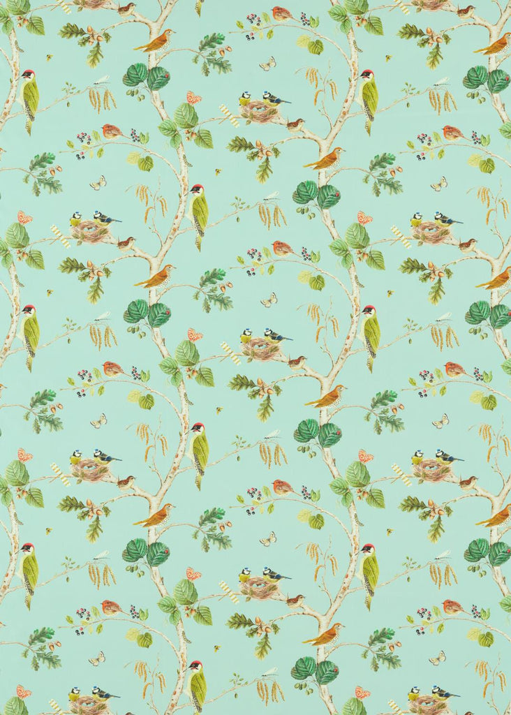 Sanderson Woodland Chorus Sky Blue/Multi Fabric