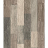 Roommates Dark Weathered Plank Peel And Stick Brown Wallpaper