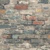 Roommates Brick Alley Peel And Stick Blue Wallpaper