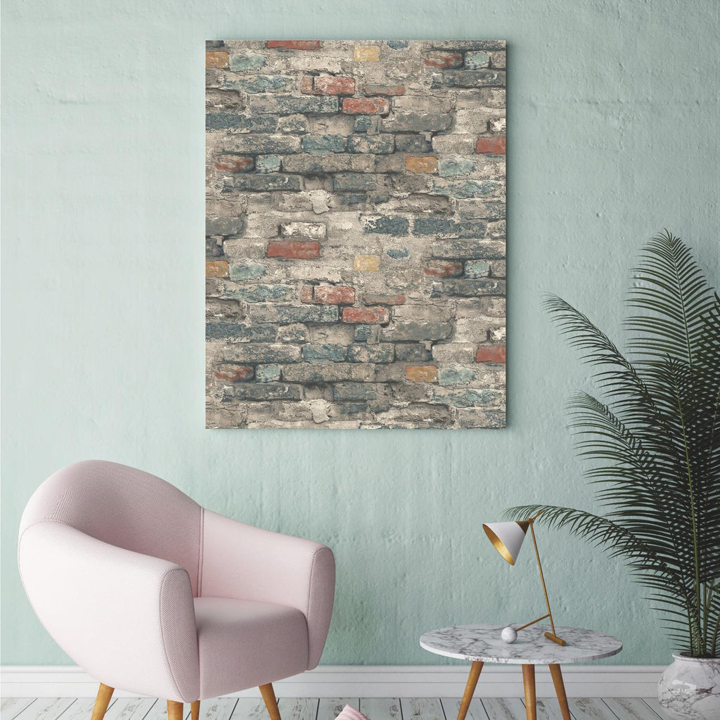 RoomMates Brick Alley Peel & Stick blue Wallpaper