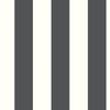 Roommates Awning Stripe Peel And Stick Black Wallpaper