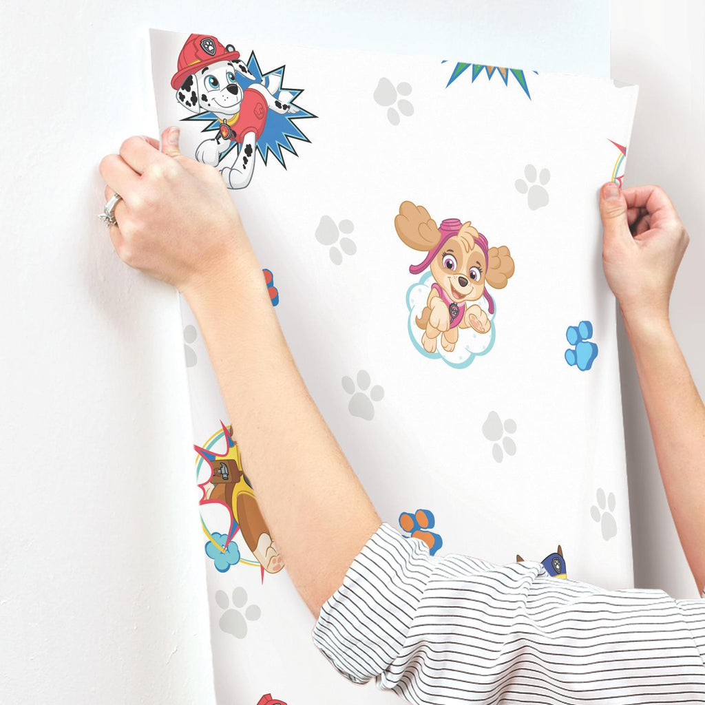 RoomMates Paw Patrol Peel & Stick blue/red Wallpaper