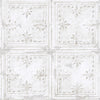 Roommates Tin Tile Peel And Stick White Wallpaper