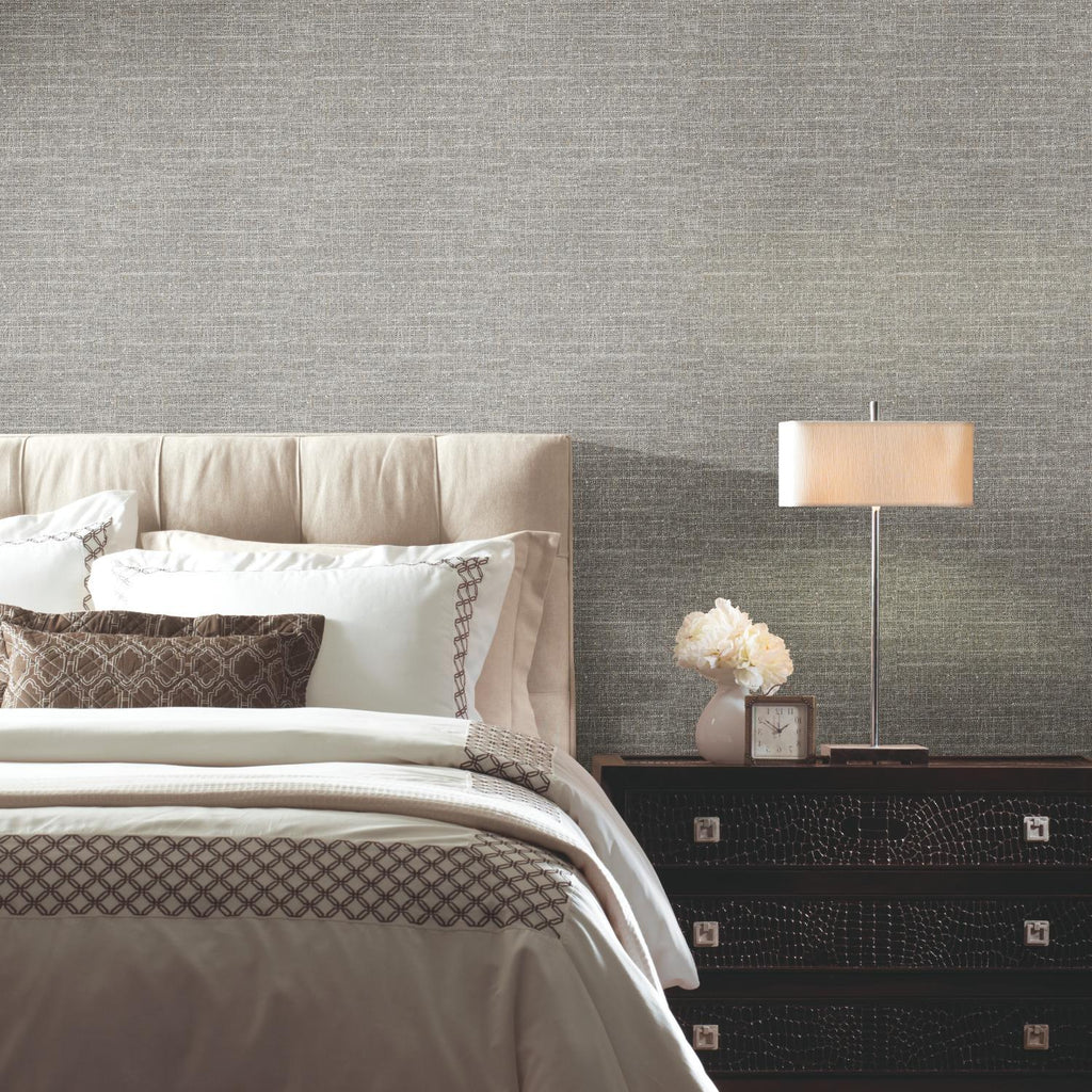 RoomMates Tweed Peel & Stick gray Wallpaper