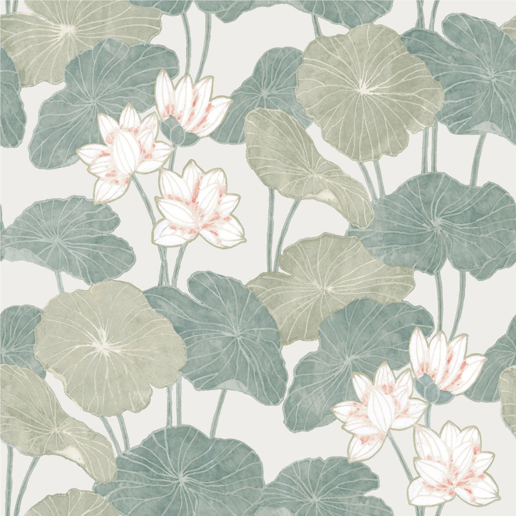 RoomMates Lily Pad Peel & Stick beige Wallpaper