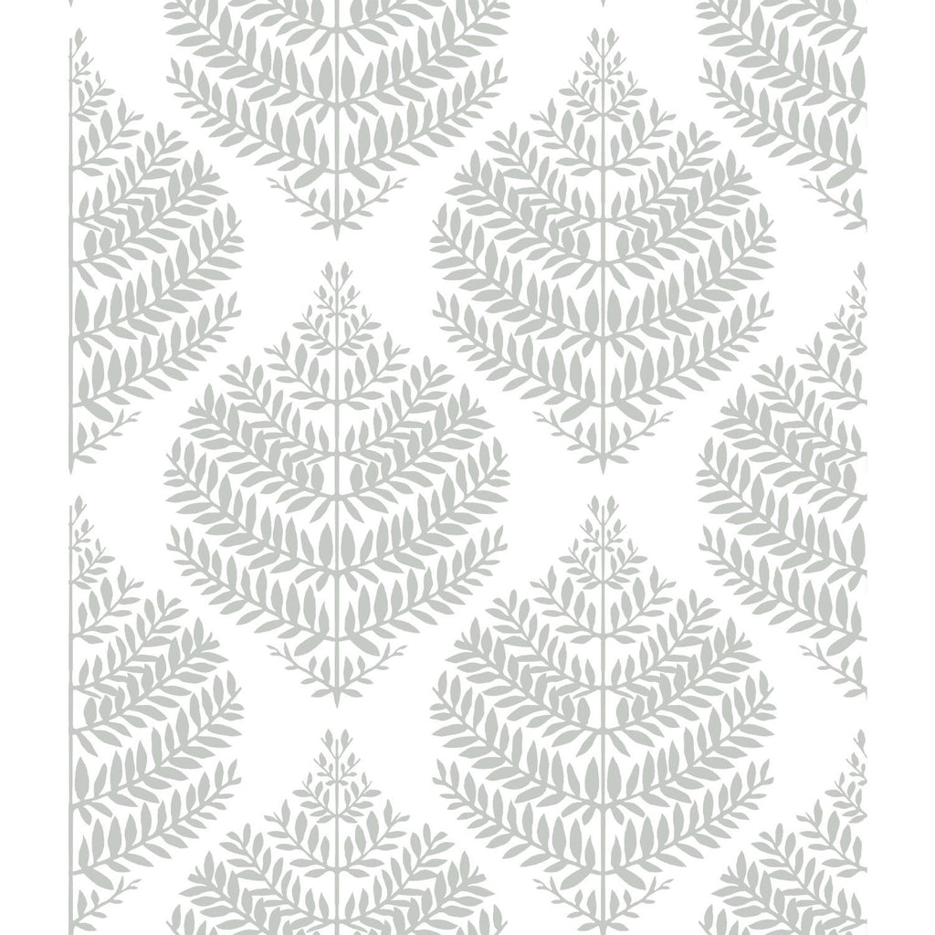 RoomMates Hygge Fern Damask Peel & Stick gray/white Wallpaper