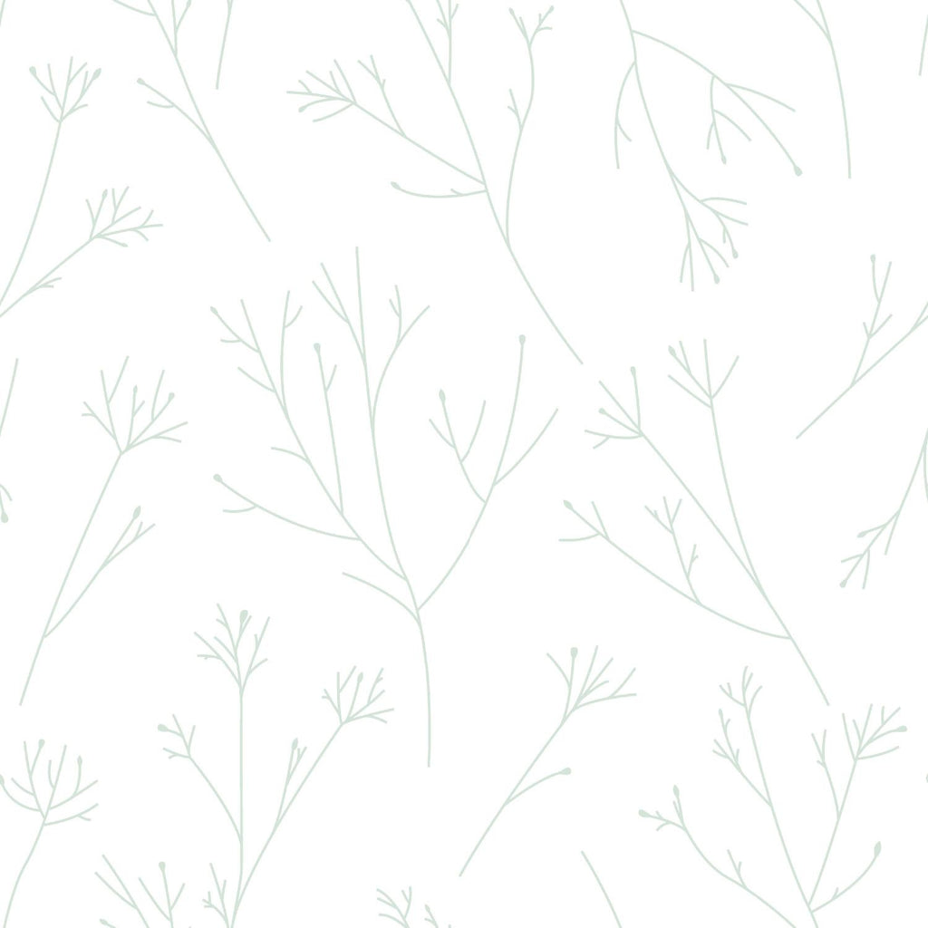 RoomMates Twigs Peel & Stick green/white Wallpaper