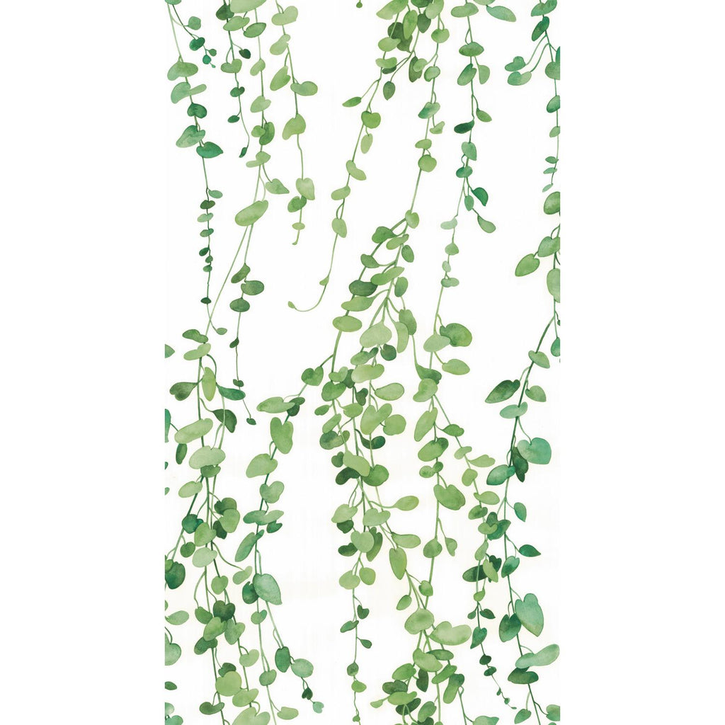 RoomMates Hanging Watercolor Vines Peel & Stick white/green Wallpaper