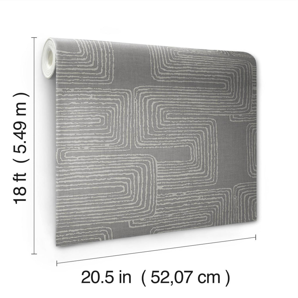 RoomMates Zulu Signature Peel & Stick grey Wallpaper