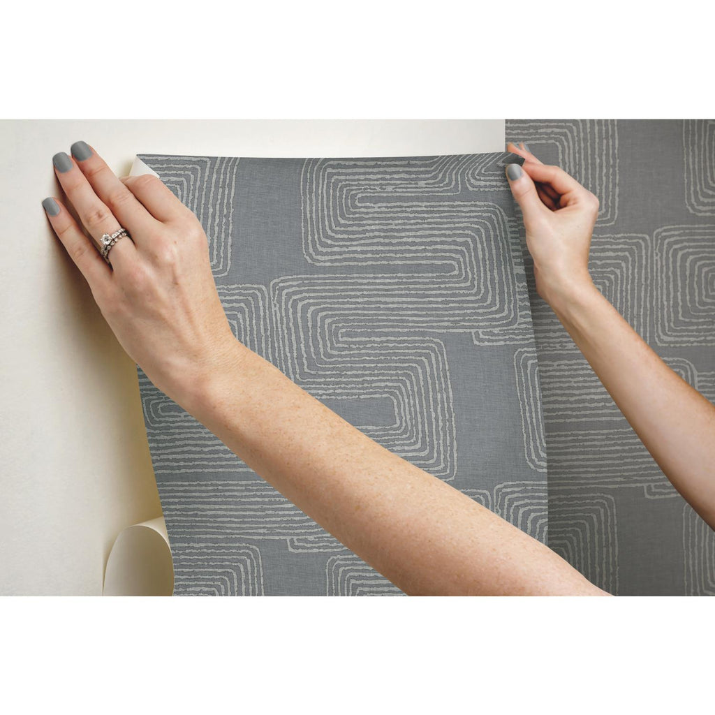 RoomMates Zulu Signature Peel & Stick grey Wallpaper