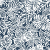 Roommates Batik Tropical Leaf Peel And Stick Blue Wallpaper