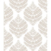 Roommates Hygge Fern Damask Peel And Stick Taupe Wallpaper