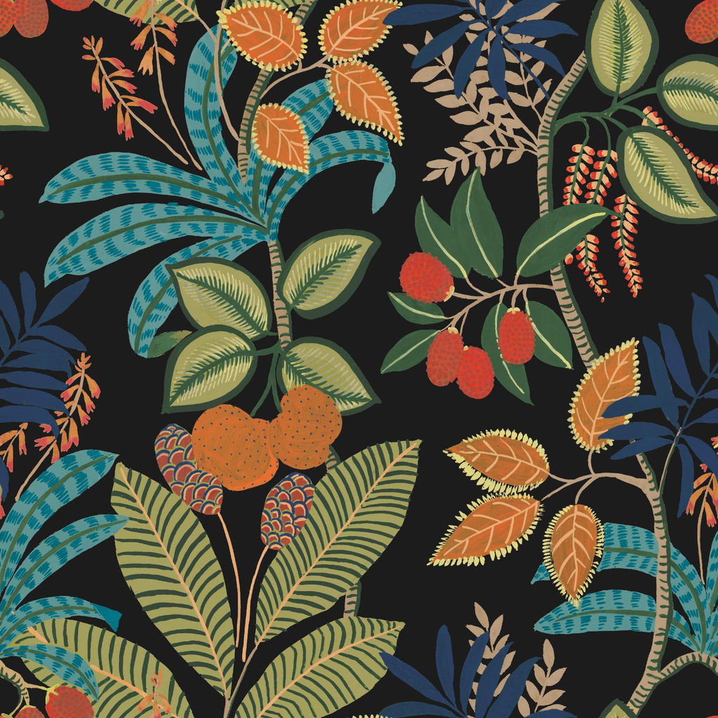 RoomMates Funky Jungle Peel & Stick black/green Wallpaper